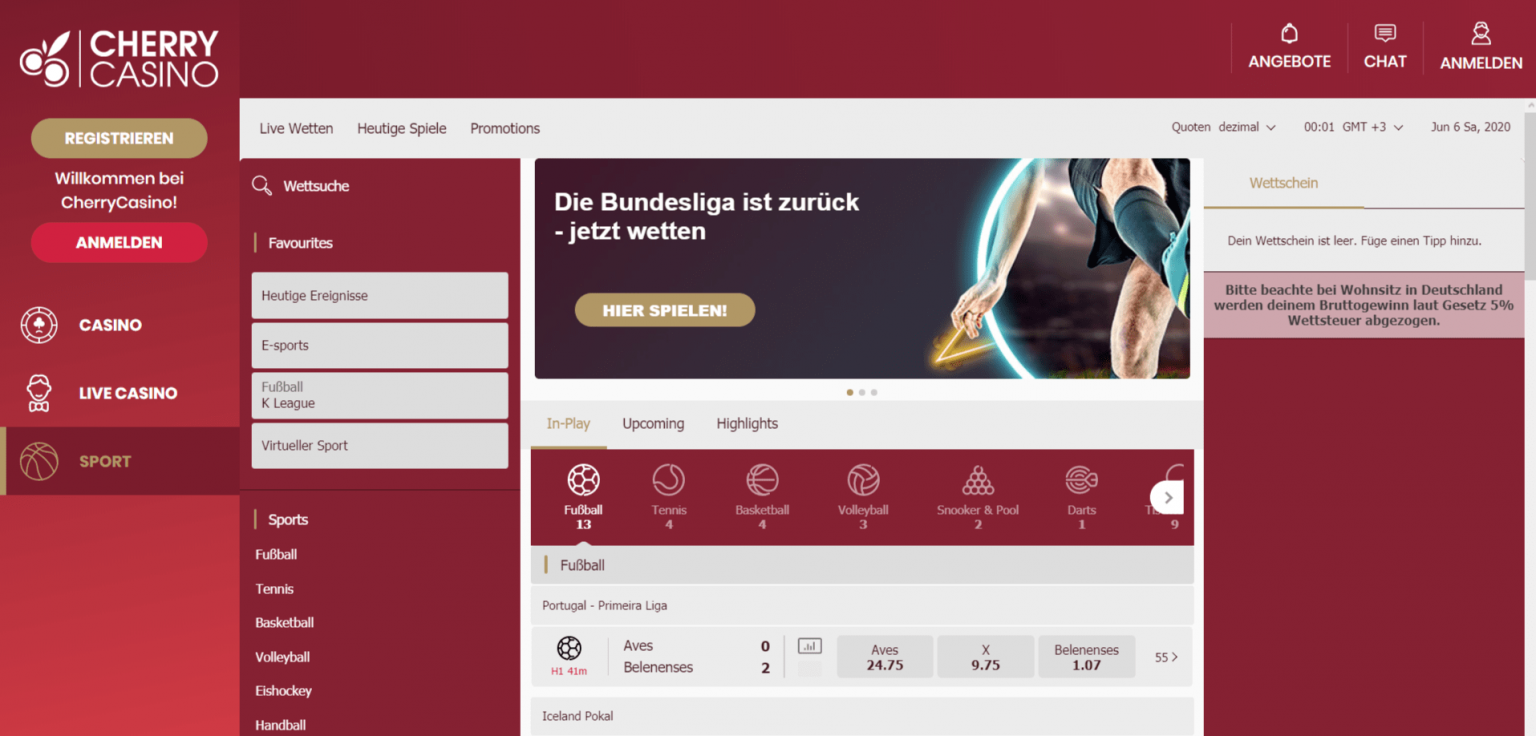 Cherry Casino Sportwetten Cherry Casino Sportwetten